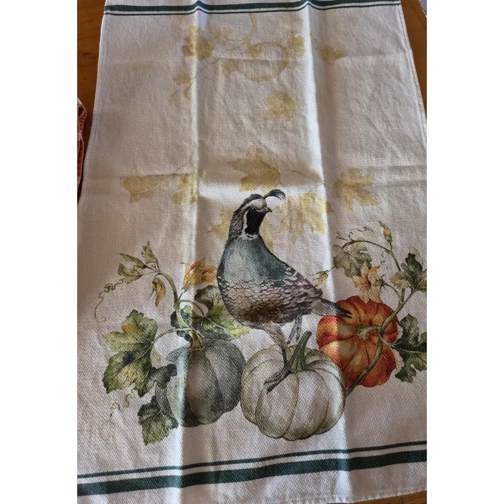 Southern Living Pheasant & Williams Sonoma Orange Waffle Tea Towels